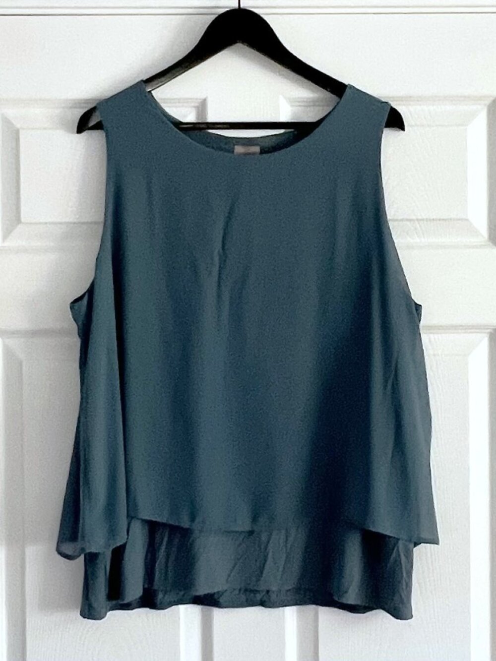 Easywear by Chico's blue double layer tank top blouse size 3 (XL/16) NWT